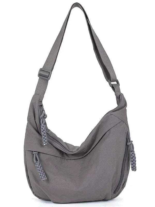 Trendy Women's Soft Cloth Shoulder Bag Solid Color Casual Style Big Handbags Crossbody Bags for Women Shoulder Hobos Bag