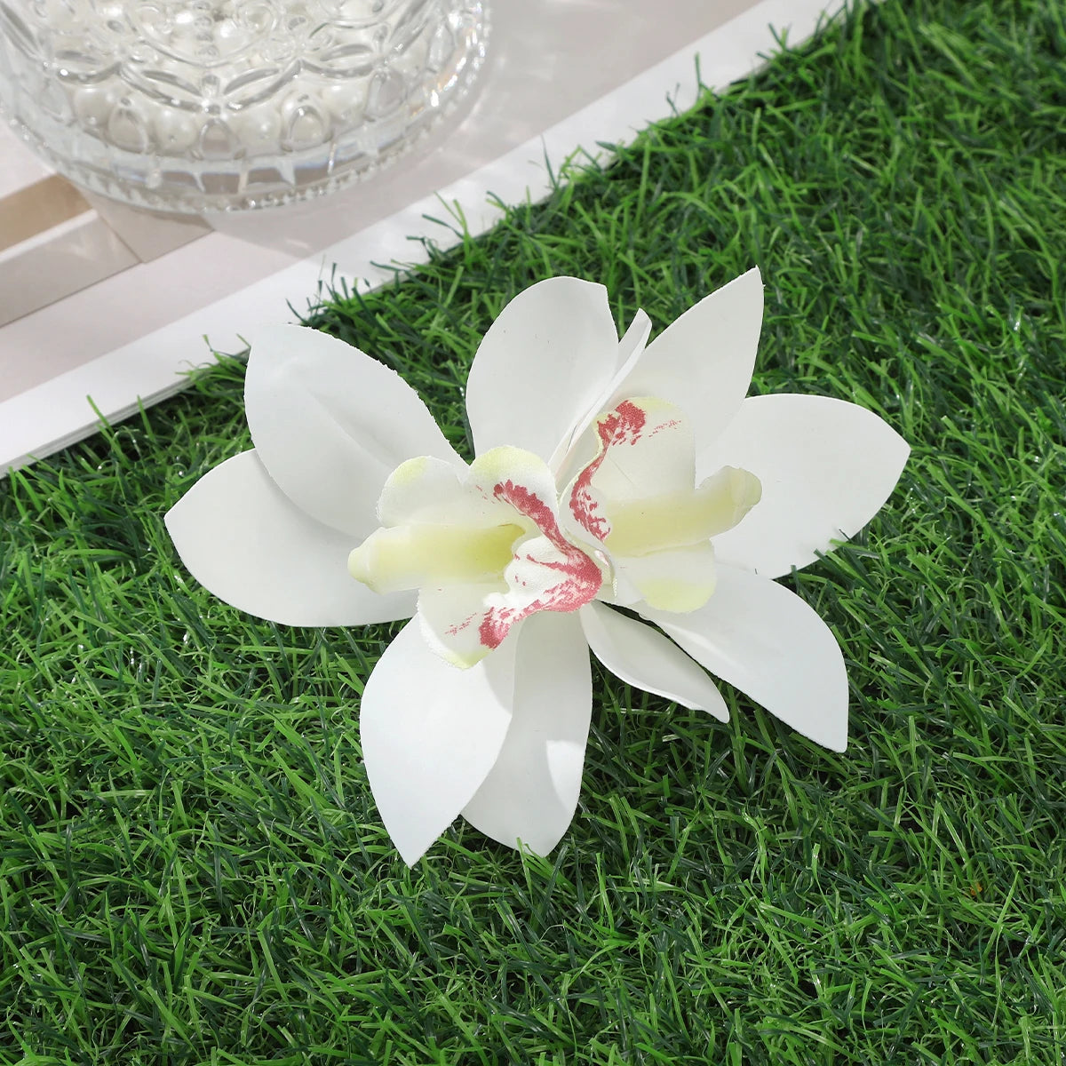 Orchid Flowers Hair Clips Bohemian Small Hairpin Barrette Beach Wedding Flower Women Holiday Hair Clip Hair Accessories