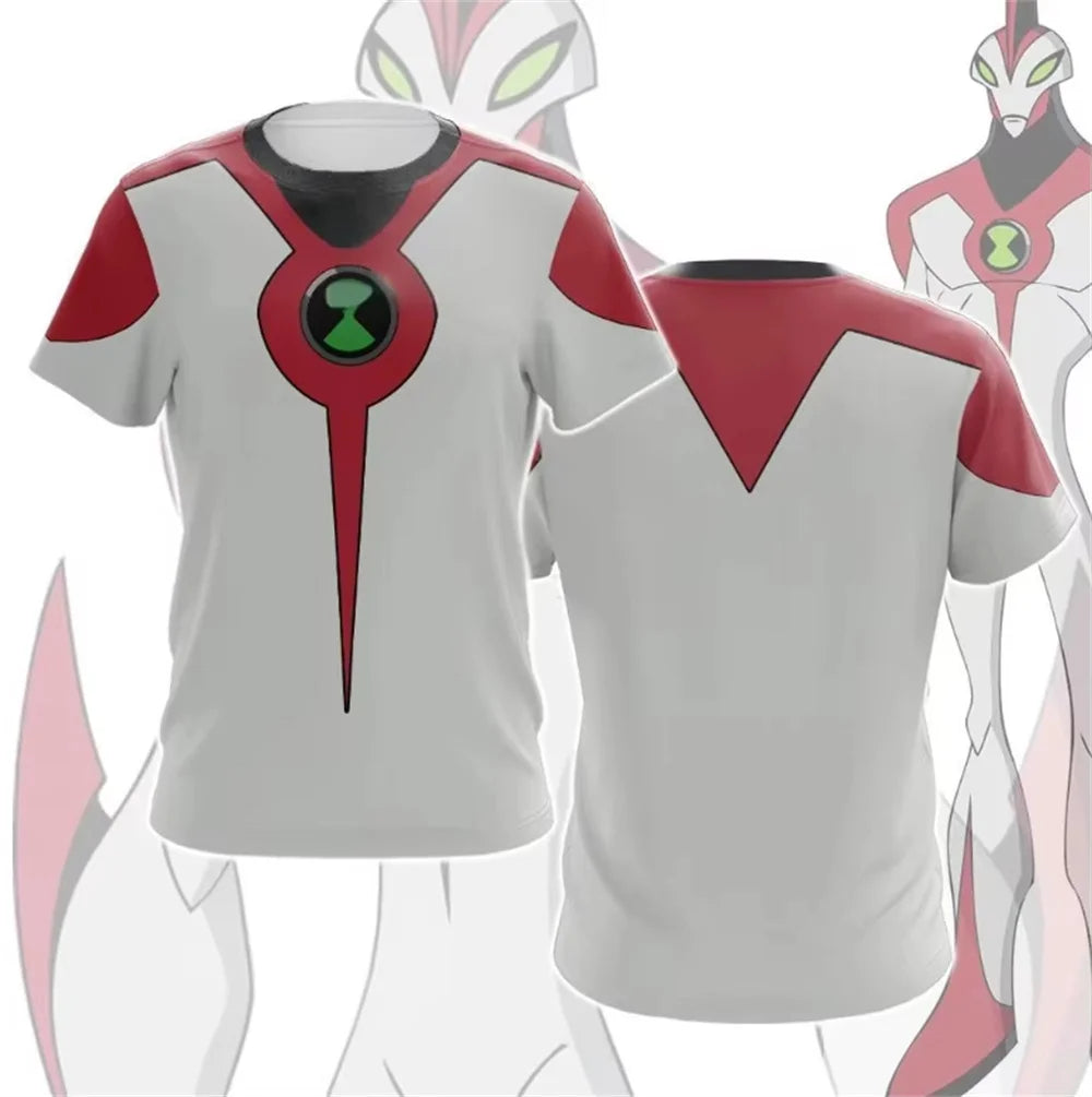 Anime Ben 10 Alien Force Tennyson Printed T-shirts for Women Men Short Sleeve Men's T Shirt Casual Sports Tops Tees