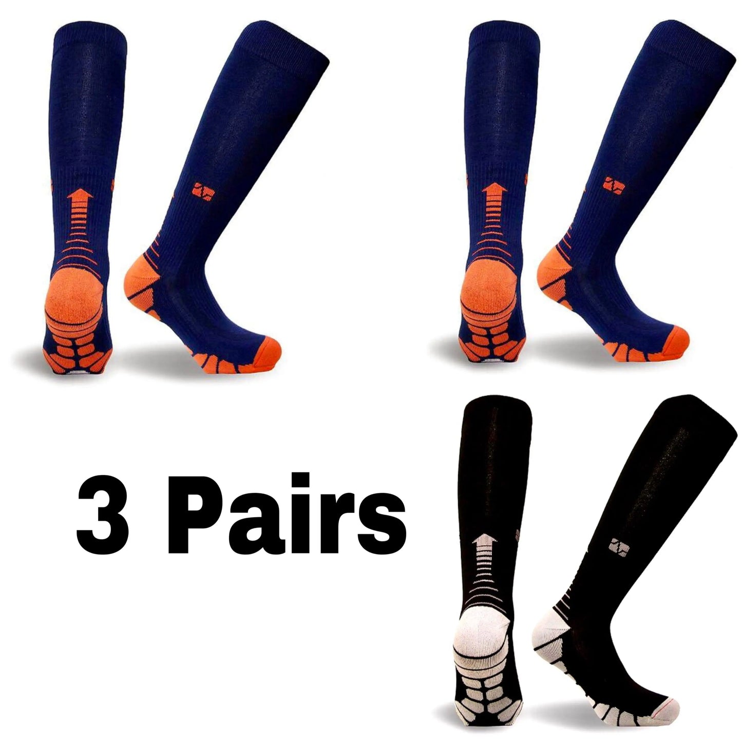 Compression Socks Knee High 20-30 Mmhg Fit Medical Edema Diabetes Varicose Veins Running Marathon Compression Sports Socks