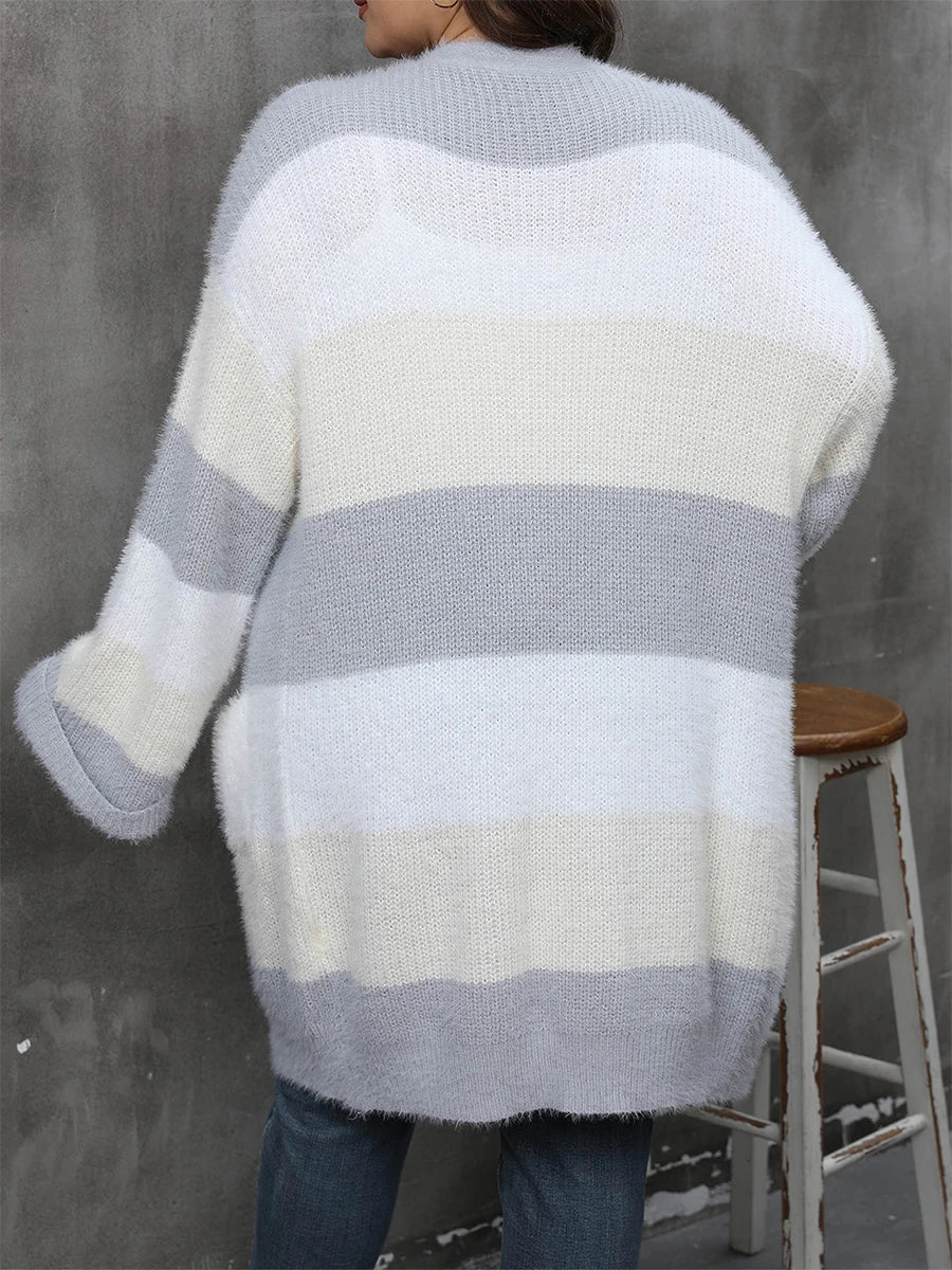 Women s Winter  Jacket Long Sleeve Belted Wool Blend Sweater