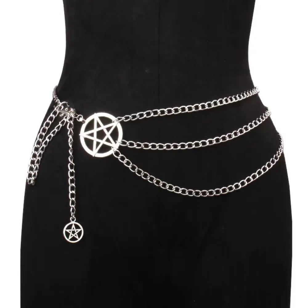 Vintage Alloy Women's Belt Chain, Women's Fashion Versatile Niche Design Tie Belt Chain