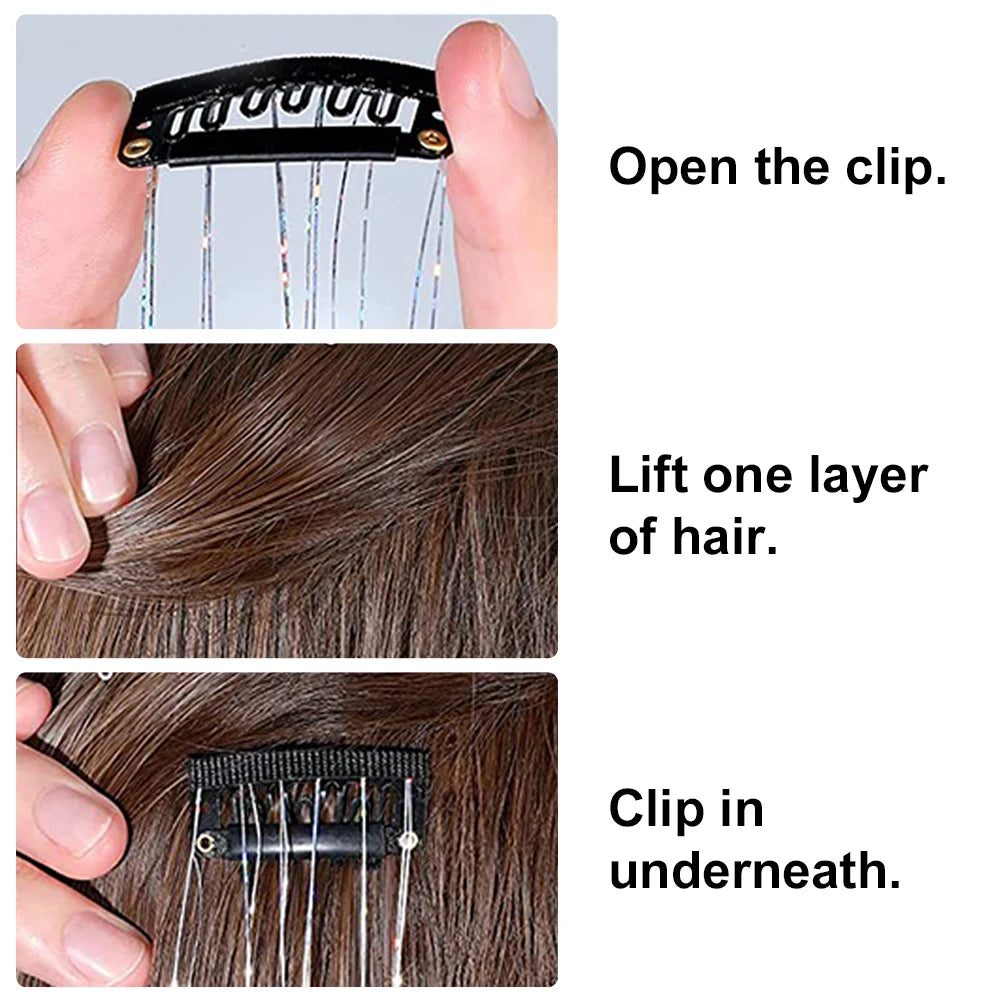 1PC Glitter Hair Tinsel Sparkling Tinsel  Hair Accessories