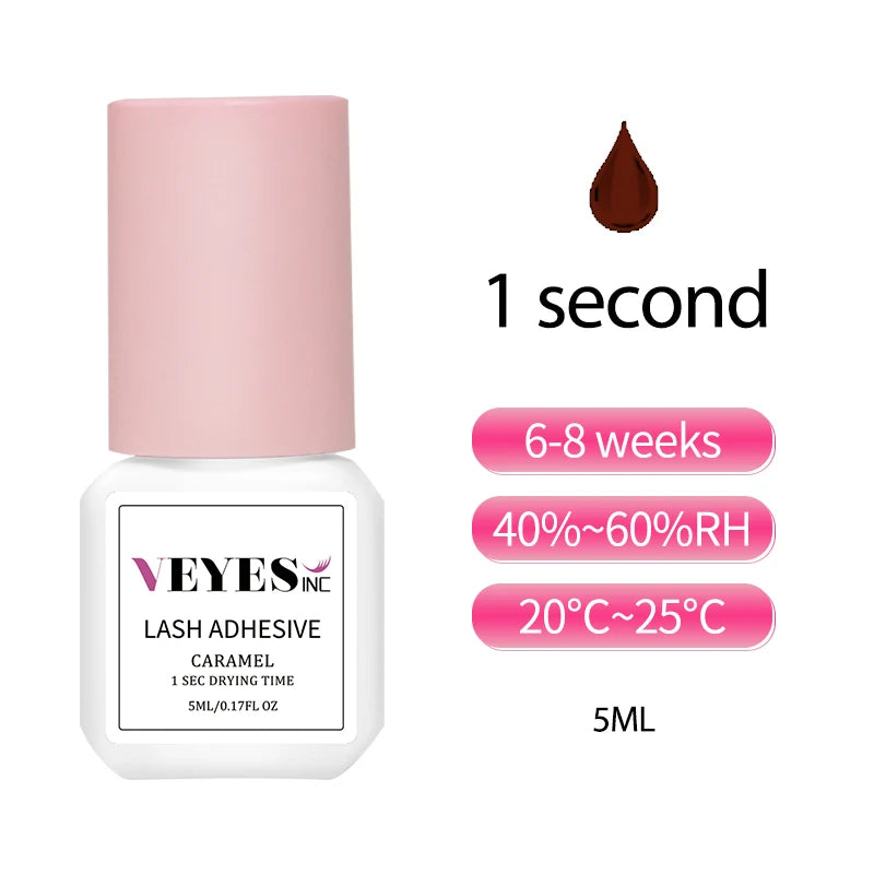 5ml Eyelash Extensions Glue  0.5 Second Fast Drying Strong Lash Adhesive 7 Weeks Retention