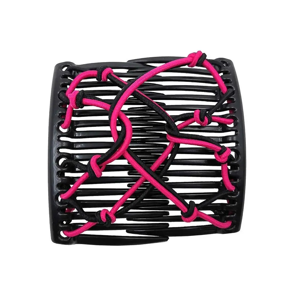 Shiny Rhinestone Beaded Hair Claws Magic Tuck Comb Updo Elastic Headwear Bun Ponytail Holder Beads Hair Combs Hair Styling Tools