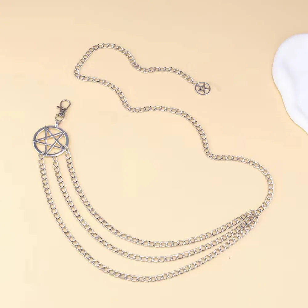 Vintage Alloy Women's Belt Chain, Women's Fashion Versatile Niche Design Tie Belt Chain
