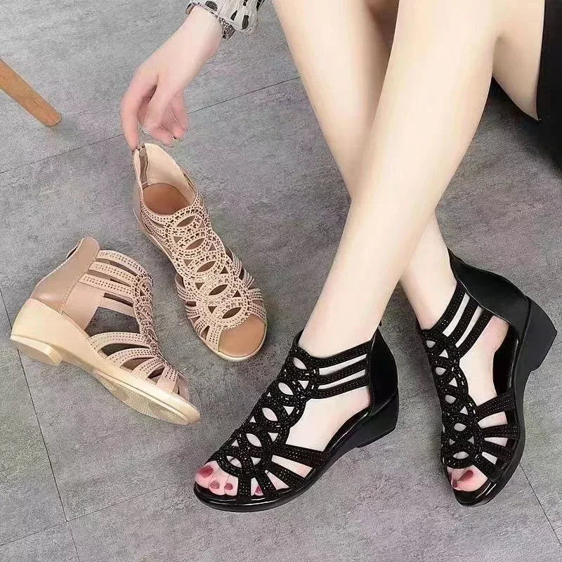 Roman Sandals for Women Summer  Soft Sole Outer Wear Women's Wedge Shoes Fashion Casual Designer Shoes for Women