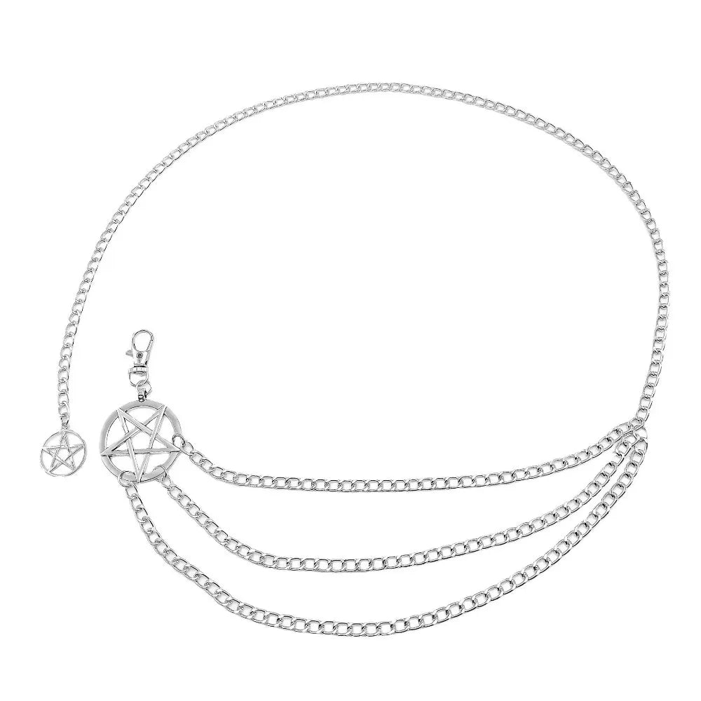 Vintage Alloy Women's Belt Chain, Women's Fashion Versatile Niche Design Tie Belt Chain