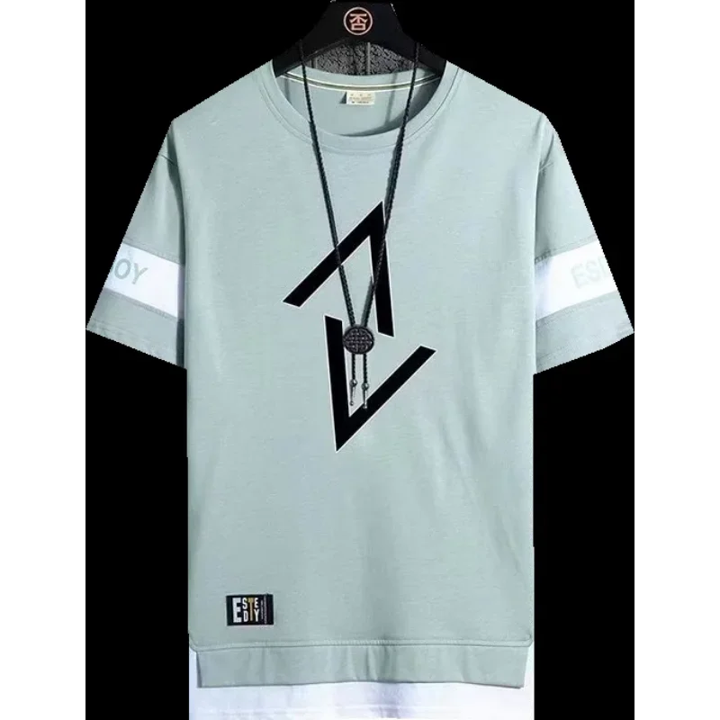 Summer set short sleeved t-shirt for men, paired with cool and trendy shorts for couples, and half sleeved clothes