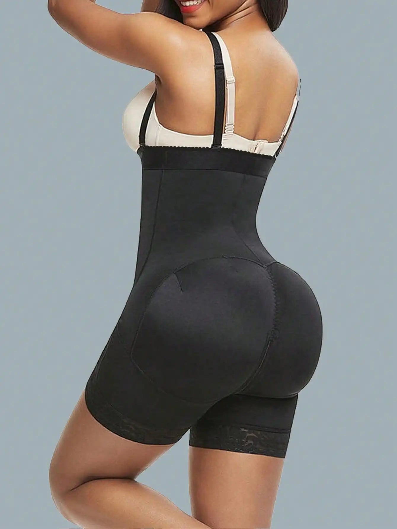 Lace Trim Sculpting Panties, Comfy & Breathable Butt Lifting Panties, Women's Lingerie
