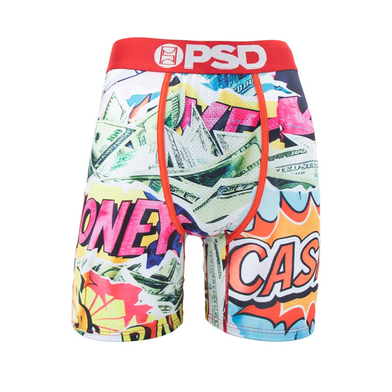 1Pcs Sexy Men Underwear Boxers Fashion Print Underpants Male Boxers Men's  Plus Size Breathable Man Boxer Briefs Trunks