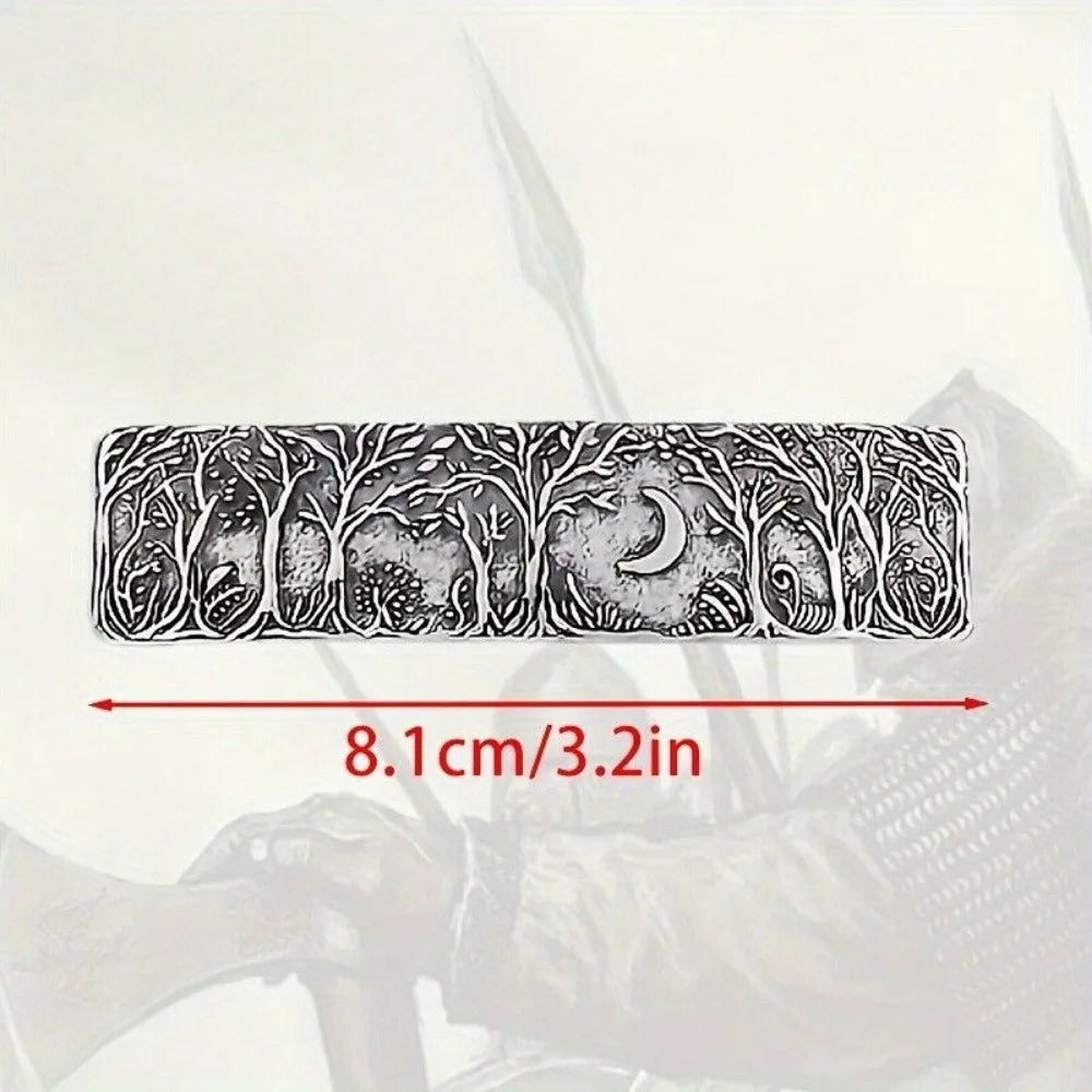 4pcs Vintage Crow Rectangular Hairclip, Barrettes, Vintage Viking Celtic Knot