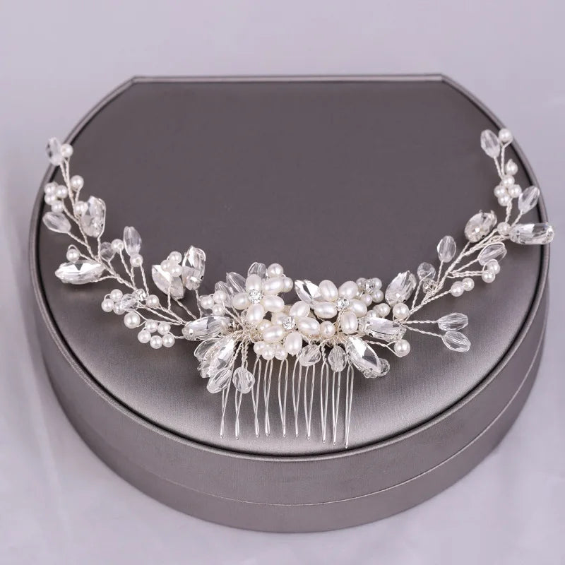 Comb Head Jewelry Bride Hair Clips Headpiece Crystal Women Bridal Hair Accessories Women Hair Ornaments