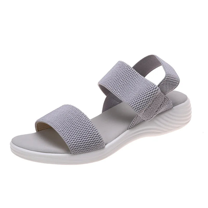 Women Summer Fashion Sandals Mesh Casual Sports Sandals Flying Woven Flat Shoes Sandals